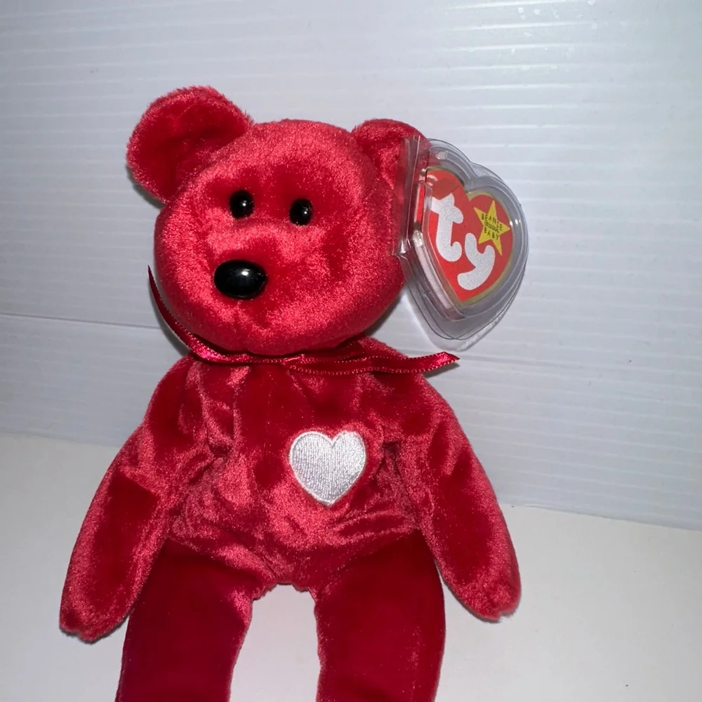 Ty Valentina Beanie Baby Bear Plush Toy Red Valentine's Day Canadian Tush NWT